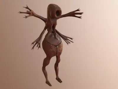 Leecher Monster Low-poly 3D model