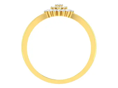 Solitaire Engagement Wedding Band Ring 3D print model