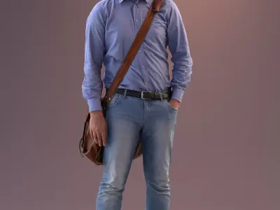 00012Maarten002 man with briefcase 3D model