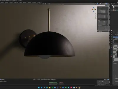 Wall Lamp PBR Free 3D model