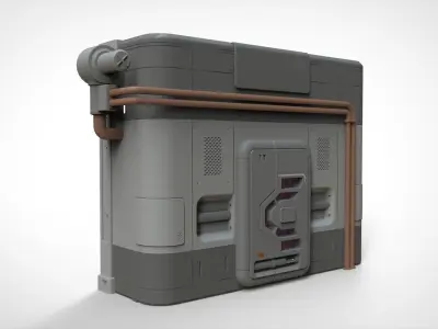 sci fi door 5 3D model