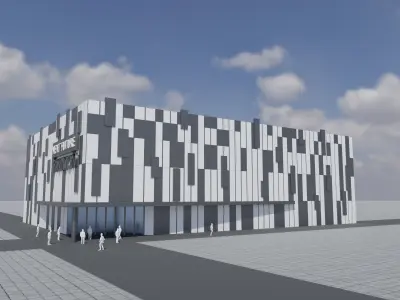 future pavilion Low-poly 3D model