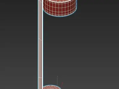 CHICAGO modern floor lamp with shade 3D model
