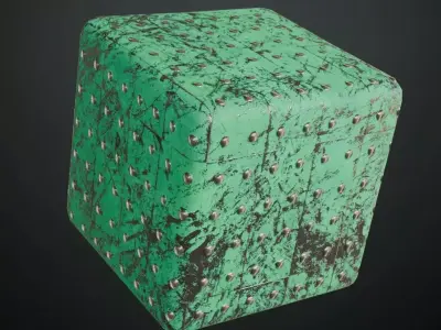 Scratched Var Metal Panel PBR Seamless Texture