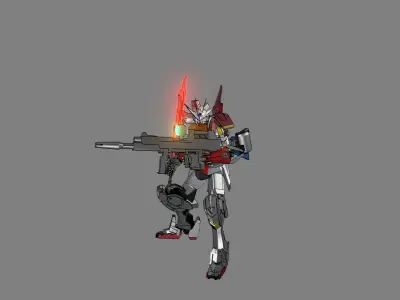 Attacker Gundam 15 3D model