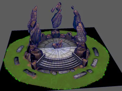 Hero Display Platform Low-poly 3D model purchase