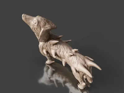 Cute Sci-Fi Alien Dog 3D print model