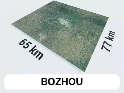 Bozhou China City Landscape 3D Model 3D model