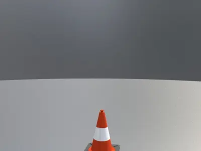 Traffic Cone 300 mm Low-poly 3D model
