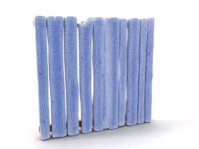 Rustic Wooden Fence model pack Low-poly 3D model