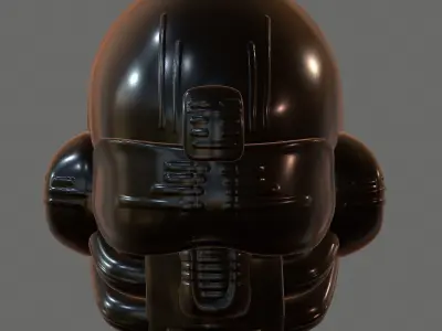 Gas mask PILOT helmet 3d model scifi Low-poly  Low-poly 3D model