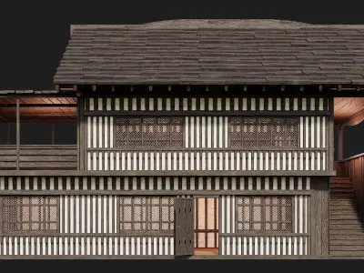 Old Medieval Building 4K Textures GameReady 112 Low-poly 3D model