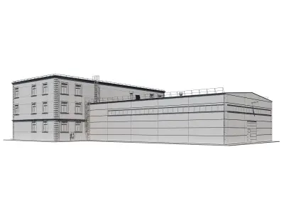 Factory building V1 3D model