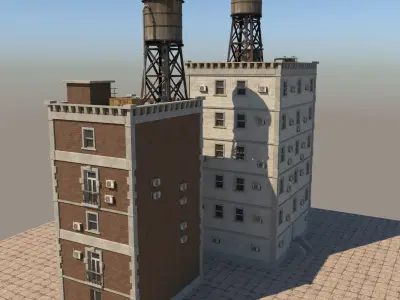 Building new york Low-poly 3D model