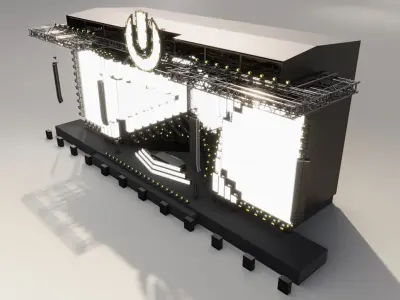 Ultra Music Festival 2018 Stage 3D model