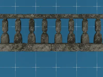 Ancient Stone Ruins Columns Modular Asset Pack Low-poly 3D model