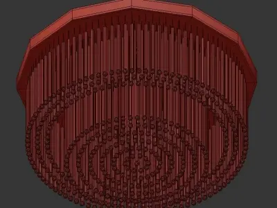 MARLE gold and glass ceiling light 3D model