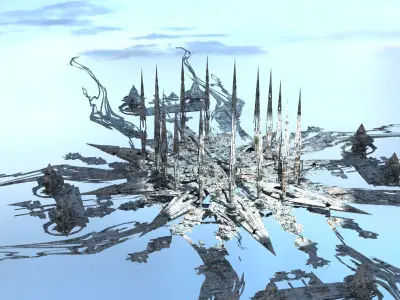 Grand Nile Utopia Temple 1 Low-poly 3D model