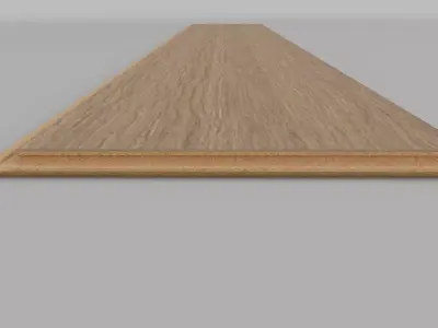 Laminate Wooden Plank Low-poly 3D model