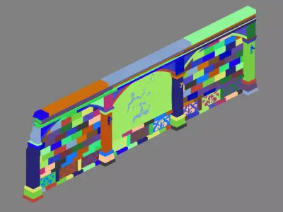 Underground Palace - Palace Wall 01 3D model