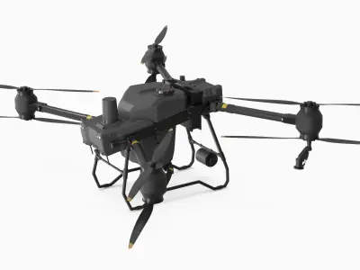  Heavy-Duty Agricultural Drone with 8 Rotors Black 