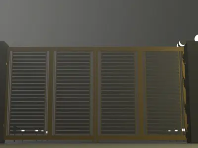 Automatic gate panes Free 3D model