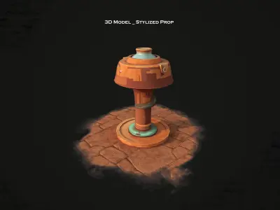 3D stylized prop pump 3D model