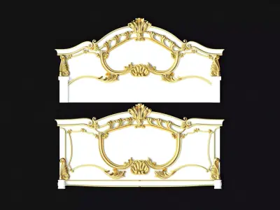 bed headboard and footboard 3D model