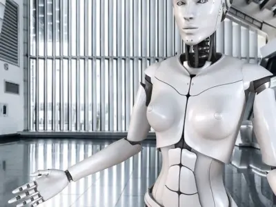 Artificial Intelligence AI robot 3D model