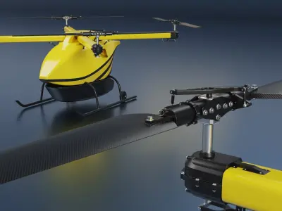  Aerial Cargo Delivery Drone Rigged 