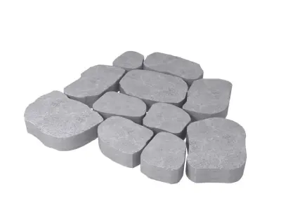 A set of stones for paths and pavement roads 3D model