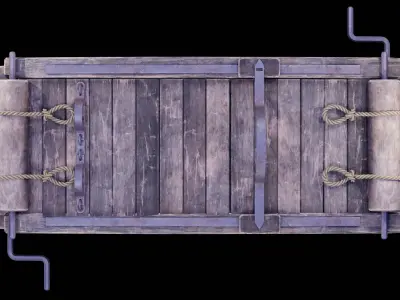 NANITE REAL-TIME MEDIEVAL STRETCHING TABLE - TORTURE DEVICE Low-poly 3D model