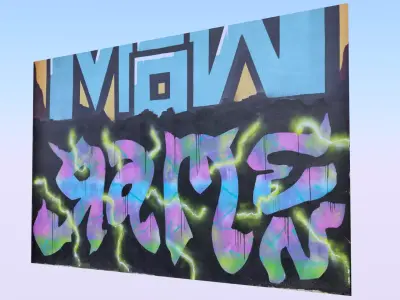 Graffiti wall XV 3D model