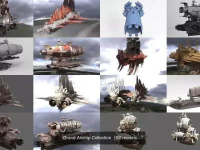 Grand Airship Collection  3D Model Pack