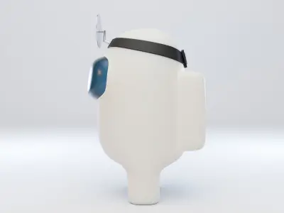 Among Us Head Reflector Character 3D model