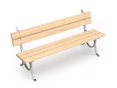 Lita Outdoor Bench 3D model