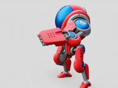 BATTLE DROID S-150 RIGGED 3D model