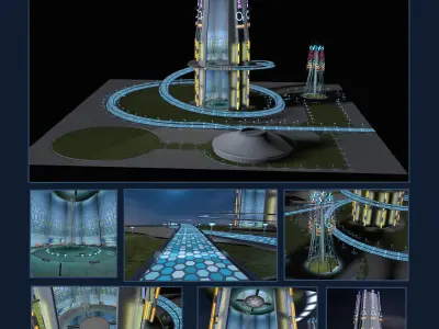 Light Park 3D model