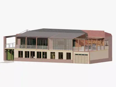 Contemporary modern house 3D model