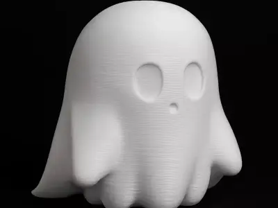 Kawaii Ghost Figurine STL 3D print model