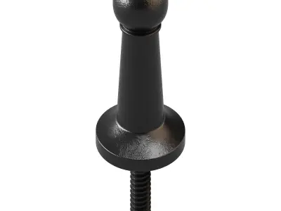 White Silicone Door Stoppe 3D model