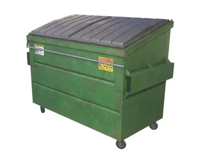 Garbage Dumpster Low-poly 3D model