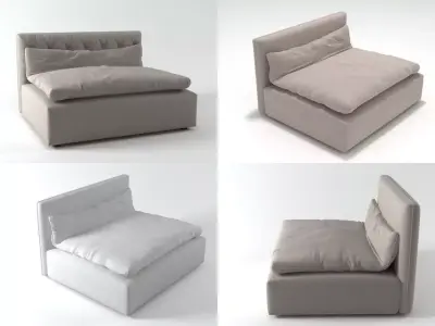 Dominio four different sofas 3D model