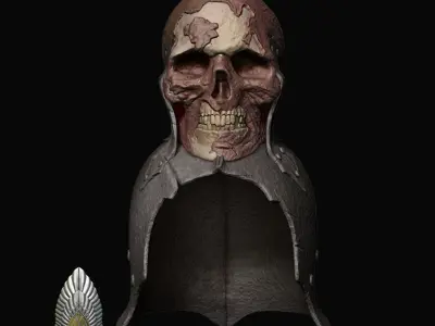 Orc Skull Helmet lord of the rings 3D DIGITAL DOWNLOAD 3D print model