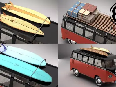 Volkswagen T1 Samba 1959 Accessories 3D model