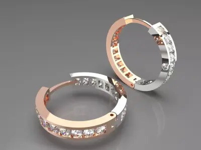 bride diamond earring je0034 3D print model