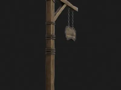 Medieval sign 3D model