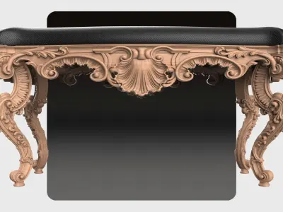 Carved super table for CNC 04 3D model