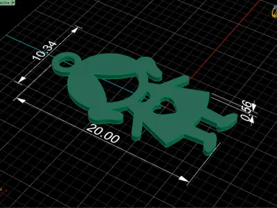 Gold Girl Pendant Free 3D print model