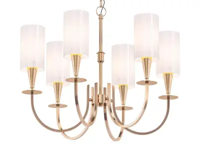 Mason five light chandelier with shades 3D model